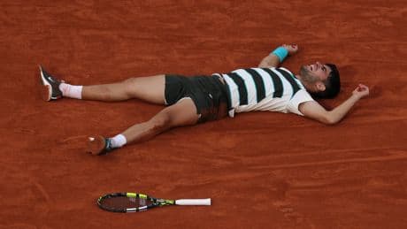 Carlos Alcaraz crowned Roland Garros champion for second time after downing Jannik Sinner in five-set epic