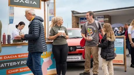 Seaside chippy powered by electric cars as Brits name fish and chips top holiday treat