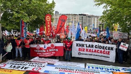 Kocaeli’de 1 Mayıs mitingi: 'İnsanca yaşam ve adalet istiyoruz'