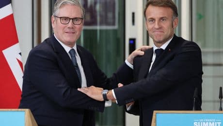 Starmer and Marcon agree ‘groundbreaking’ one in, one out migration deal as hundreds cross Channel in small boats