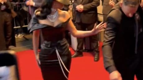 Kim Kardashian appears agitated after security guard trips over her Met Gala 2025 gown