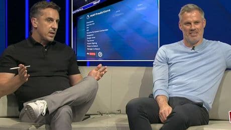 Gary Neville and Jamie Carragher make their MNF predictions for the season and can't agree on title winners - with Man Utd legend is mocked for his 'manager to watch'