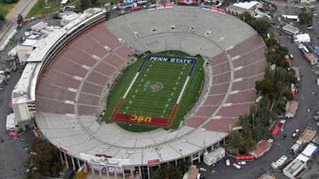 Police hunting concert goer who beat woman unconscious at the Rose Bowl for spilling drink on him
