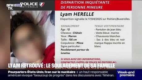 Vienne: le jeune Lyam de 12 ans retrouvé sain et sauf