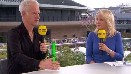 Clare Balding scolds John McEnroe as text to Wimbledon ace brought up - 'Why say that?'