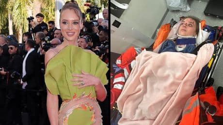 1. Auftritt nach Unfall-Drama - Model weinte in Cannes vor Glück