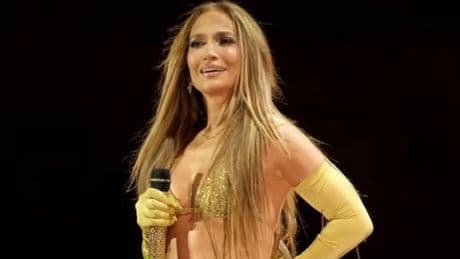 Jennifer Lopez suffers epic wardrobe malfunction on stage during birthday performance