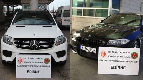 Sahte emeklilik belgesiyle Türkiye'ye sokulmak istenen araçlar yakalandı