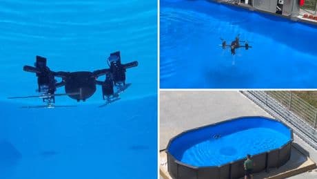 Engineering students build  innovative 3D-printed drone that can switch between water and air