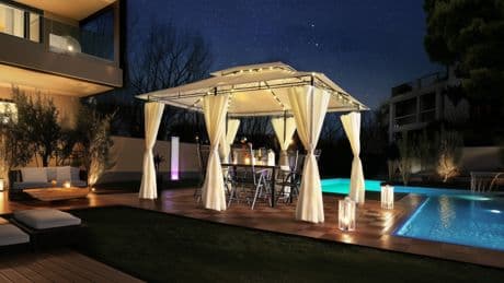 Luxus LED-Pavillon mit Solarmodul bei Netto – Garten-Upgrade für unter 200 Euro