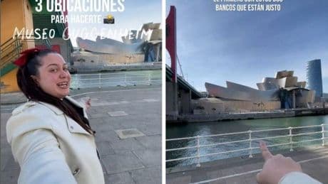 Una influencer bilbaína desvela tres ubicaciones donde sacarte fotos con el Guggenheim sin gente