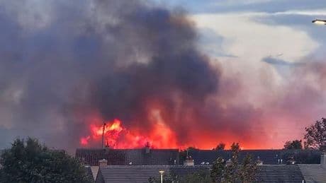 Huge blaze erupts in Scots town as residents asked to keep windows closed