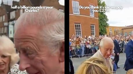 Re Carlo contestato durante un'apparizione pubblica
