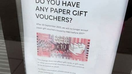Marks and Spencer issues voucher warning