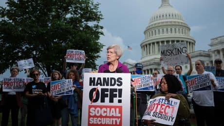 Elizabeth Warren and top Democrats are asking Social Security to halt plans they say would pave the way for more DOGE firings