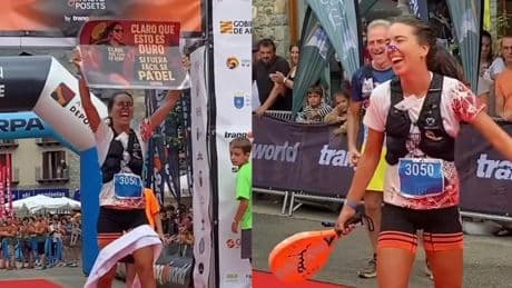 El polémico cartel de la ultrarunner Leire Fernández tras ganar una Maratón: &quot;Si fuera fácil se llamaría pádel&quot;