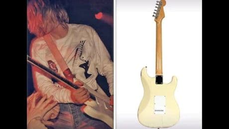 Kurt Cobain'in konserde parçaladığı gitarı açık artırmada satıldı