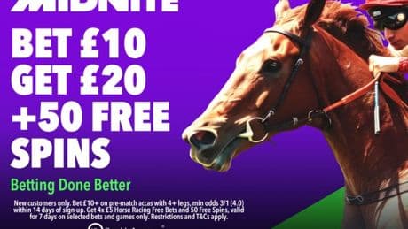 Epsom Derby: Bet £10 and Get £20 and huge FIFTY free spins with Midnite