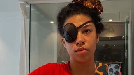 Singer worried over going blind as she's stuck in UK with famous pals amid health issue