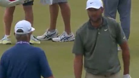 Scottie Scheffler takes his anger out on coach in tasty US Open exchange after testing day two