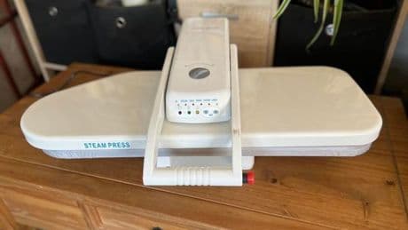 'Effortless' steam press cuts down ironing time by half and gets creases out of sheets 'in seconds'