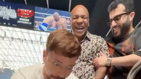Mike Tyson floors YouTube star MrBeast with crushing punch at Canelo v Crawford