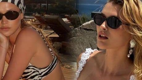 Dünyaca ünlü model Türkiye'ye geldi! Chloe Lecareux'in Bodrum pozları sosyal medyayı salladı