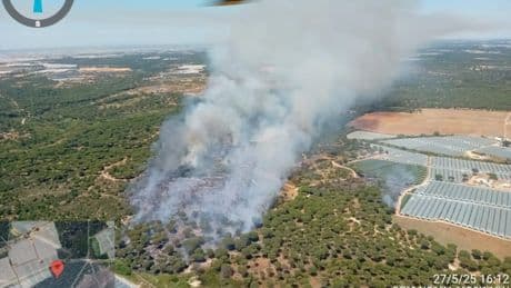 Segundo incendio forestal en Huelva en tan solo un día: en llamas el paraje de Cruz del Arpa de Moguer