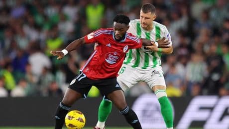 Celta y Betis adelantarán su partido de la sexta jornada