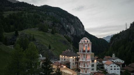 Turm in Mulegns: Dieser Turm stammt aus einem 3D-Drucker