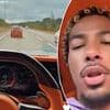 Liverpool star Hugo Ekitike films himself on his phone driving £200,000 Mercedes before posting it on Snapchat