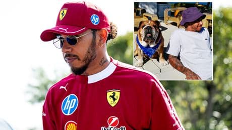 Lewis Hamilton reveals his ‘heart stops’ when he gets a text about beloved dog Roscoe following pneumonia battle