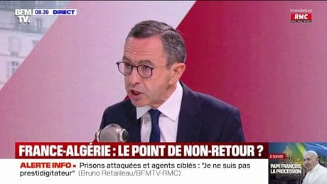 "Je prends beaucoup de précautions pour distinguer le régime algérien du peuple algérien", déclare Bruno Retailleau