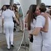 Emotional moment Queen Letizia and Princess Leonor of Spain run to embrace each other after four months apart