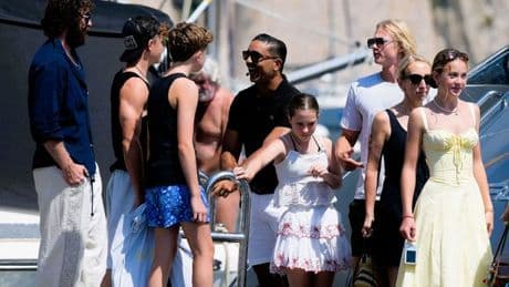Elton John spotted with rarely seen sons after trying to talk round Brooklyn Beckham