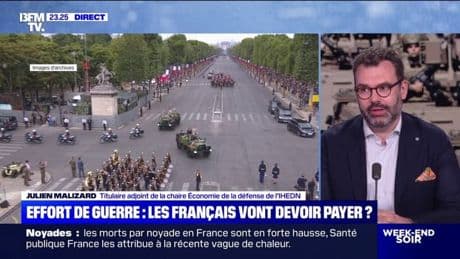 Augmentation du budget de l'armée: "L'effort budgétaire est substantiel par rapport aux difficultés financières de la France", estime Julien Malizard (IHEDN)