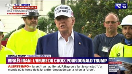 Conflit Iran-Israël: "Il n'est jamais trop tard" pour des négociations, déclare Donald Trump