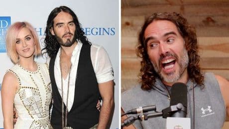 Russell Brand quips 'am I allowed to say that?' as he makes Katy Perry sex joke