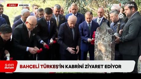 Devlet Bahçeli Türkeş’in kabrini ziyaret etti