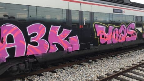 Detenidas 29 personas como presuntos autores de 287 grafitis en trenes: el valor de los daños asciende a 1,5 millones