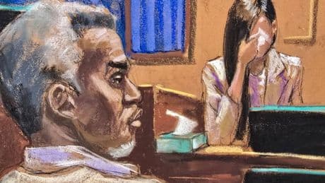 Diddy’s ex-girlfriend describes brutal attack during which he allegedly kicked down doors before forcing her into ‘freak off’
