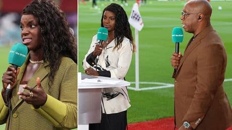 Eni Aluko is SNUBBED by ITV for Lionesses' first match since Ian Wright scandal - and insiders claim decision 'doesn't bode well' for pundit's future on the channel as axe looms