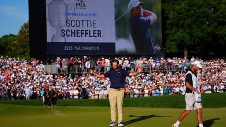 Scottie Scheffler cruises to US PGA Championship title as Jon Rahm bid implodes