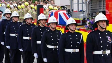 Hundreds line streets to pay tribute to ‘hero’ firefighter killed in Bicester blaze
