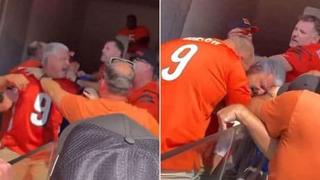 NFL fan violence reaches shocking new low as Bengals fans brawl just moments after Joe Burrow's injury