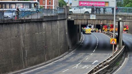 Clyde Tunnel in Glasgow shut amid ‘ongoing incident’