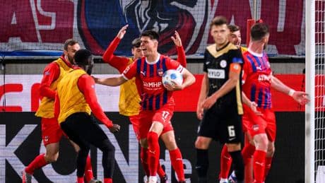 Heidenheim wendet Hinspiel-Debakel in der Bundesliga-Relegation ab