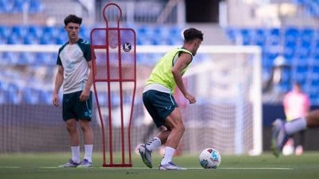 El Málaga CF vuelve a trabajar en La Rosaleda