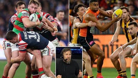 American sports legend watches NRL and AFL for the first time - and has some VERY harsh comments about Aussie Rules footy
