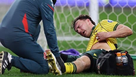 Wrexham star rushed to hospital in Sydney after suffering worrying injury as Ryan Reynolds and Rob McElhenney's men slide to defeat